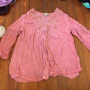 pink blouse